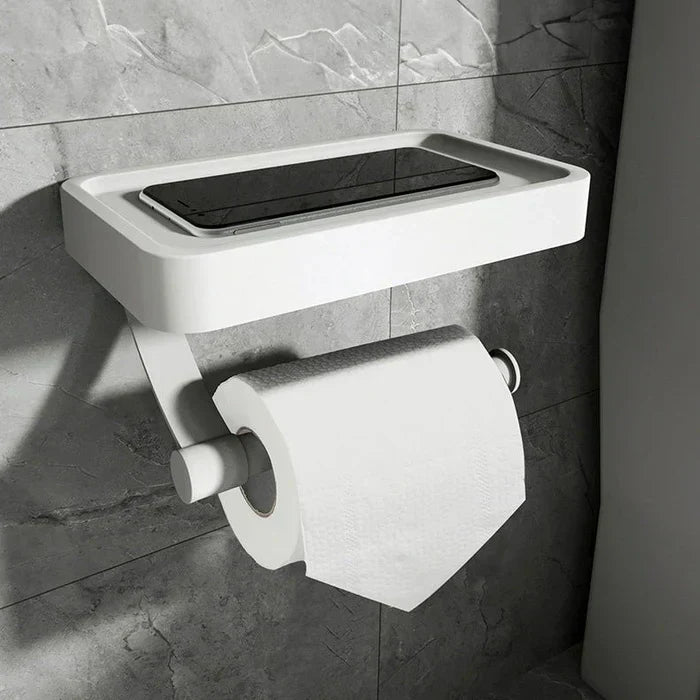 Space Saving Toilet Paper Holder with Storage