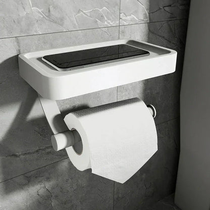 Space Saving Toilet Paper Holder with Storage