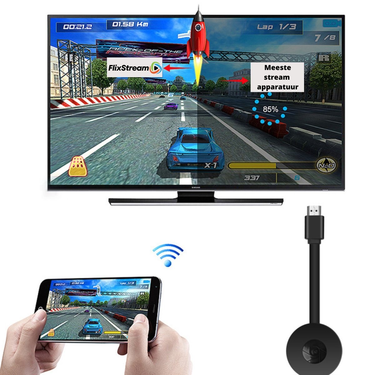 Wireless HDMI Streaming Adapter 1080P Full HD