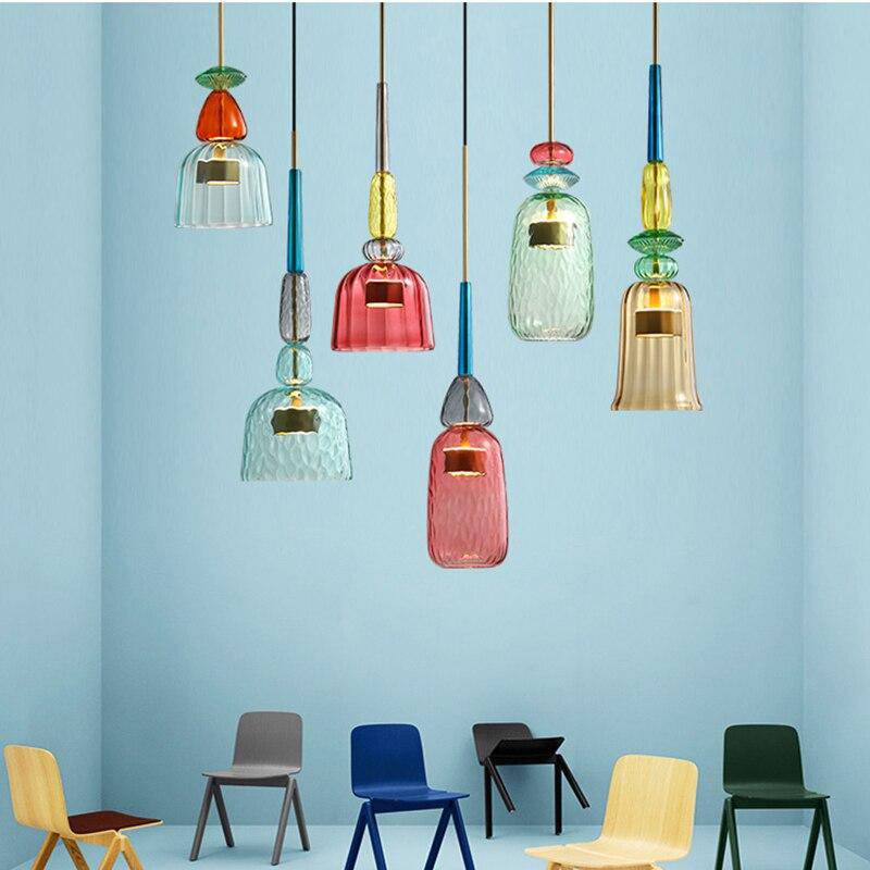 Stylish Glass Drop Pendant Light Sofia