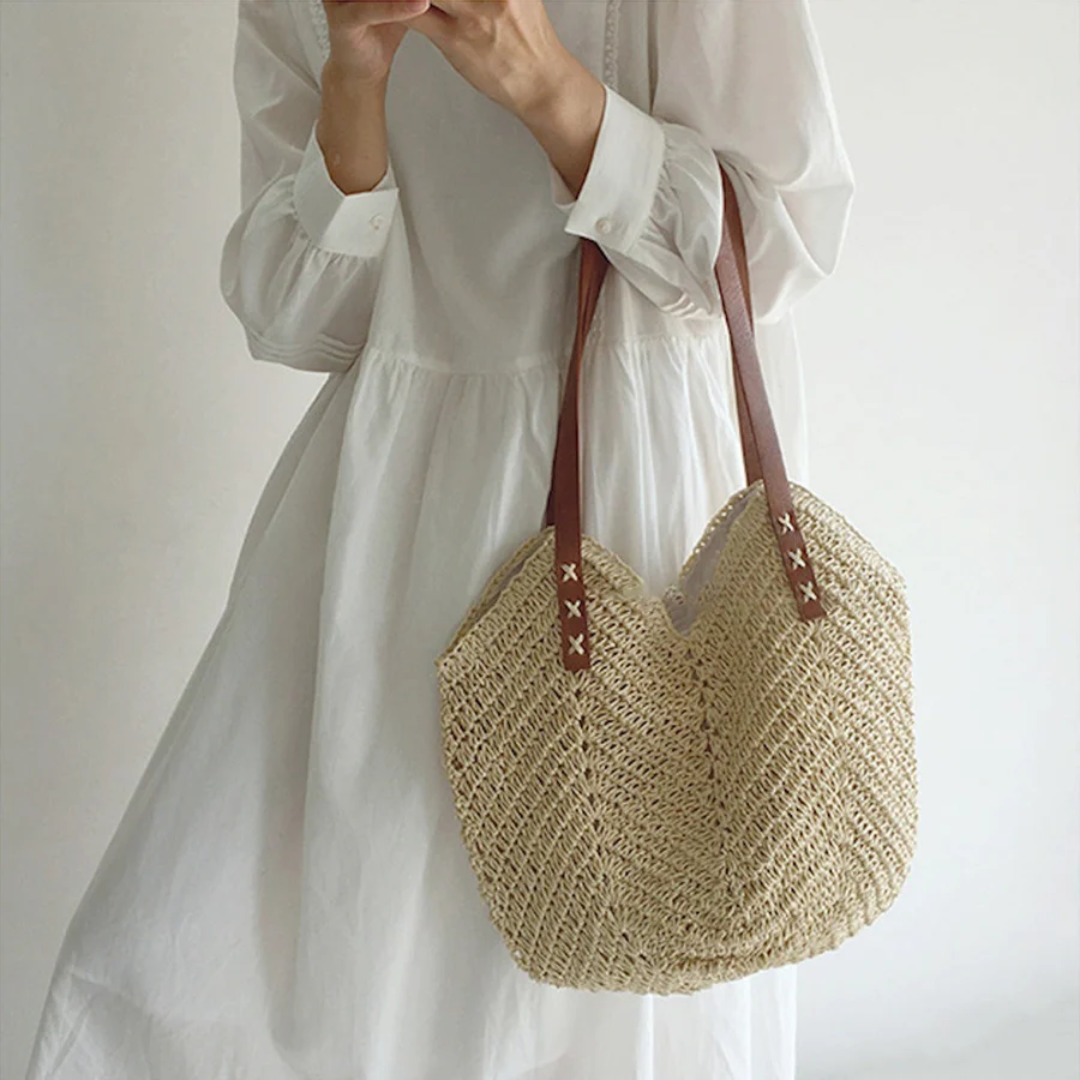 Stylish Women's Fabric Shopping Bag - Luxicro