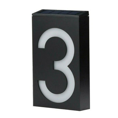 Energy Efficient Outdoor House Number Plate