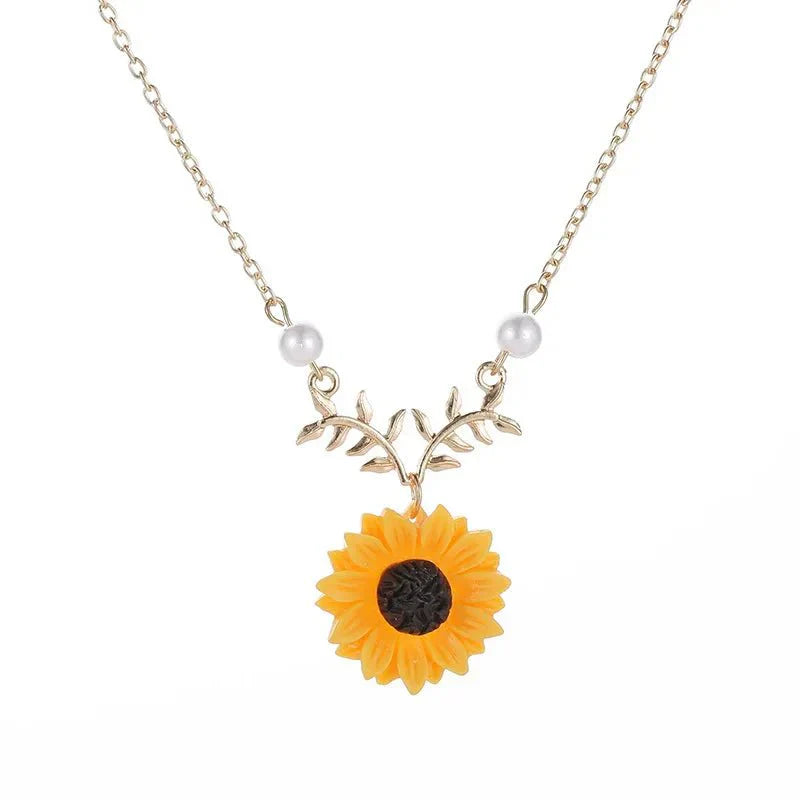 Colorful Flower Drop Necklace - Luxicro