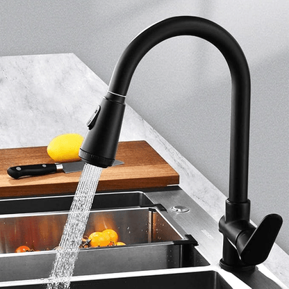 Stylish Single Handle Kitchen Faucet with Spray Nozzle - Luxicro
