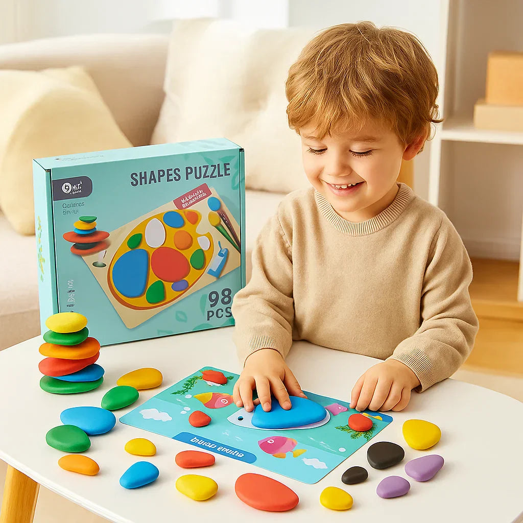 Learning Montessori Color Shape Puzzle Set