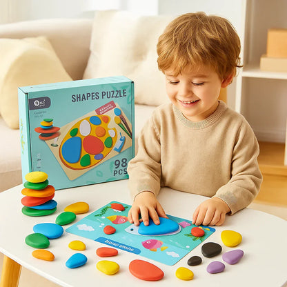 Learning Montessori Color Shape Puzzle Set