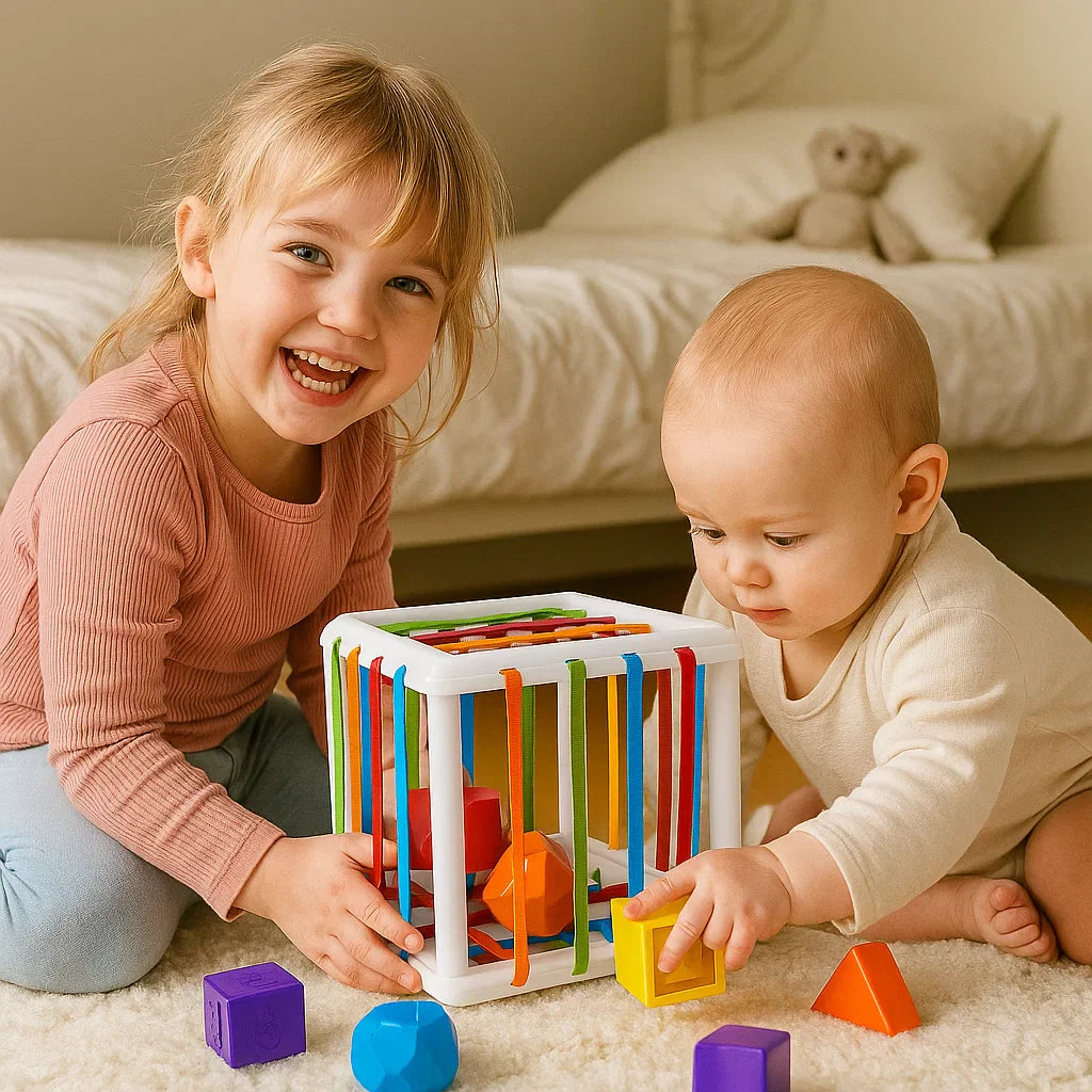 Educational Wooden Shape Sorter Toy - Luxicro