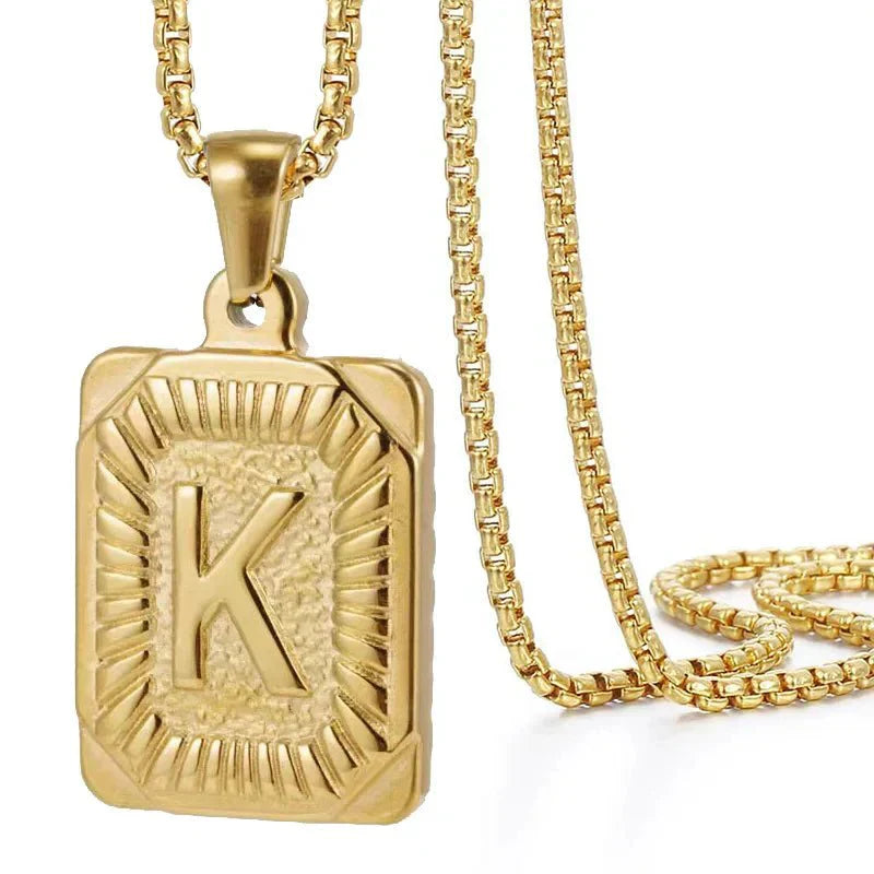 Custom Monogrammed Patterned Bar Necklace