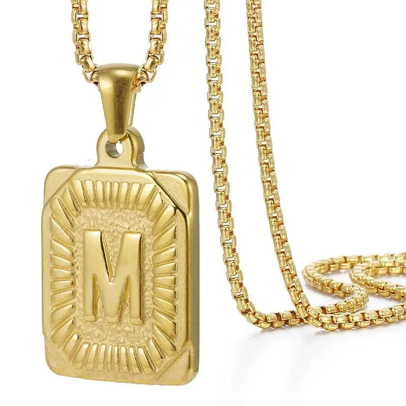 Custom Monogrammed Patterned Bar Necklace