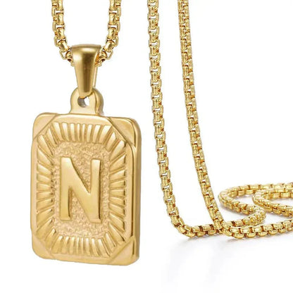 Custom Monogrammed Patterned Bar Necklace