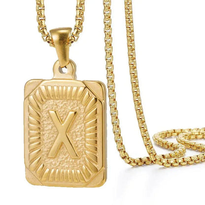 Custom Engraved Monogram Bar Necklace