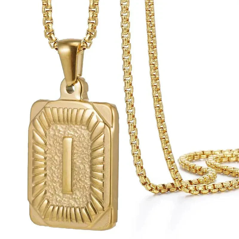 Custom Monogrammed Patterned Bar Necklace