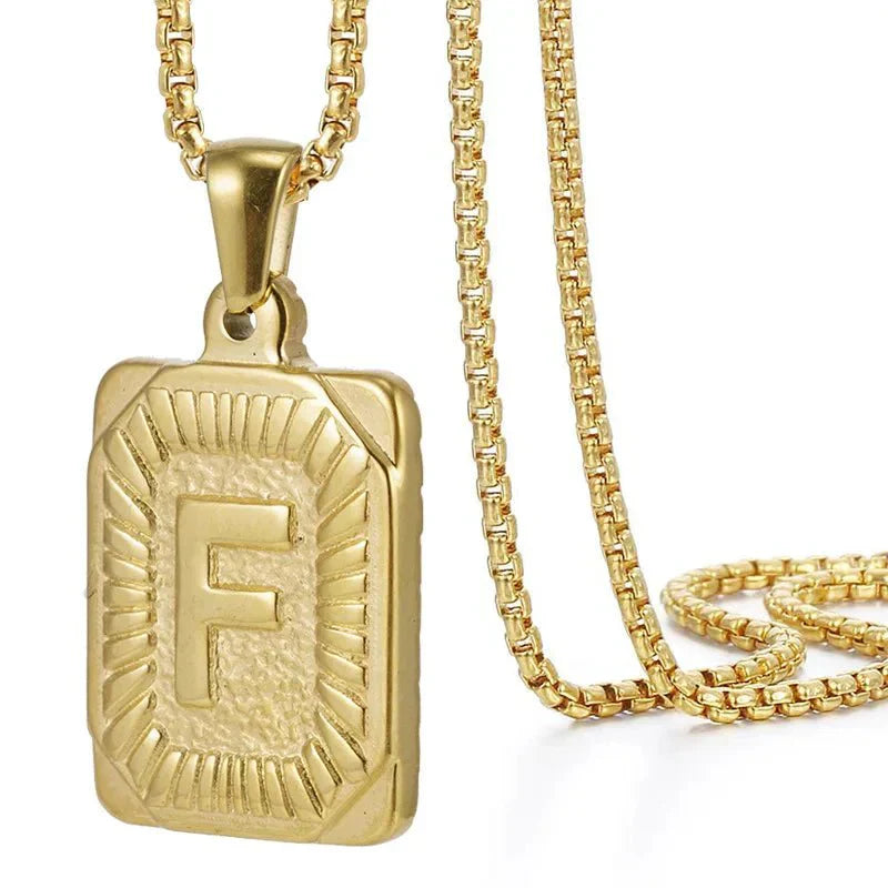 Custom Engraved Monogram Bar Necklace