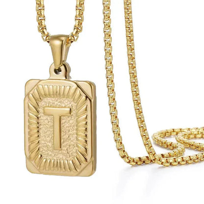 Custom Monogrammed Patterned Bar Necklace