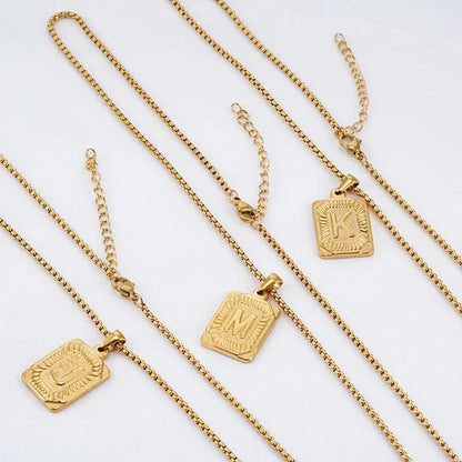 Custom Engraved Monogram Bar Necklace