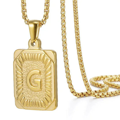 Custom Engraved Monogram Bar Necklace