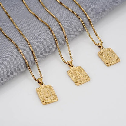 Custom Engraved Monogram Bar Necklace