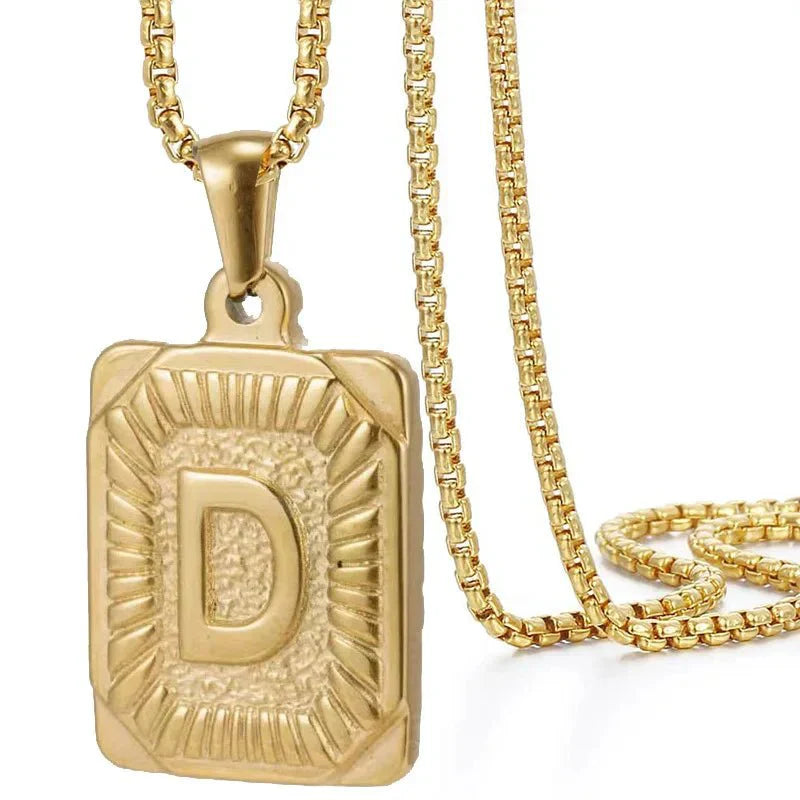 Custom Monogrammed Patterned Bar Necklace