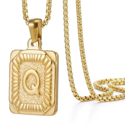 Custom Monogrammed Patterned Bar Necklace