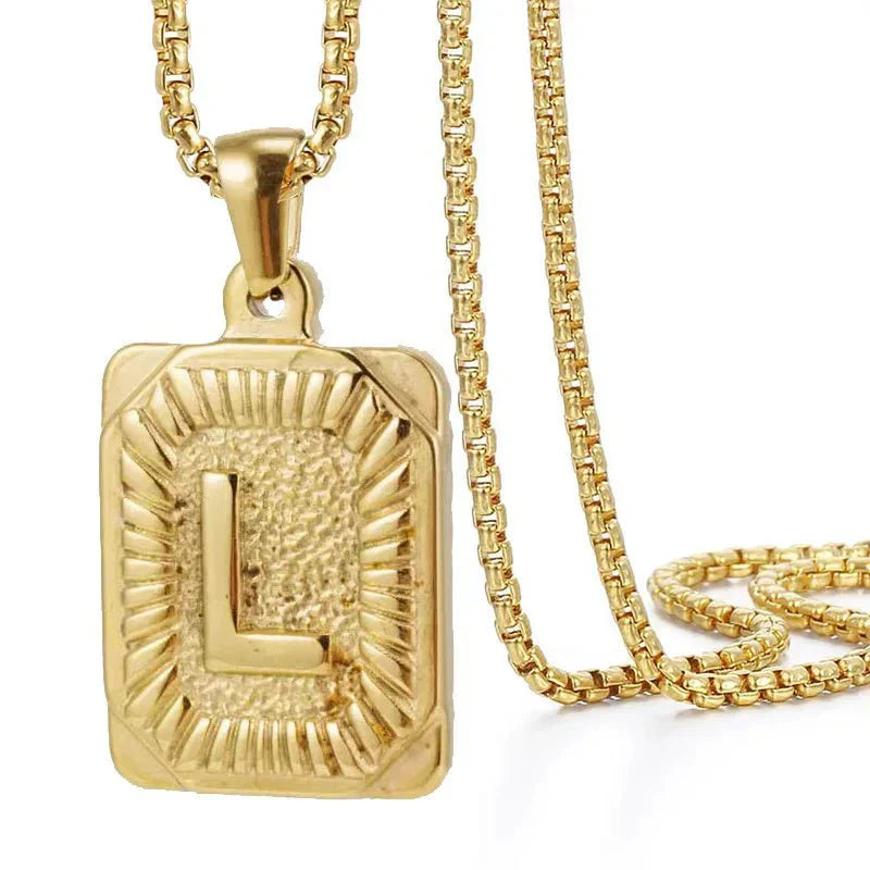 Custom Monogrammed Patterned Bar Necklace