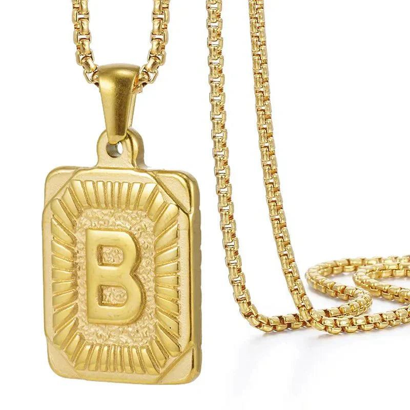 Custom Monogrammed Patterned Bar Necklace
