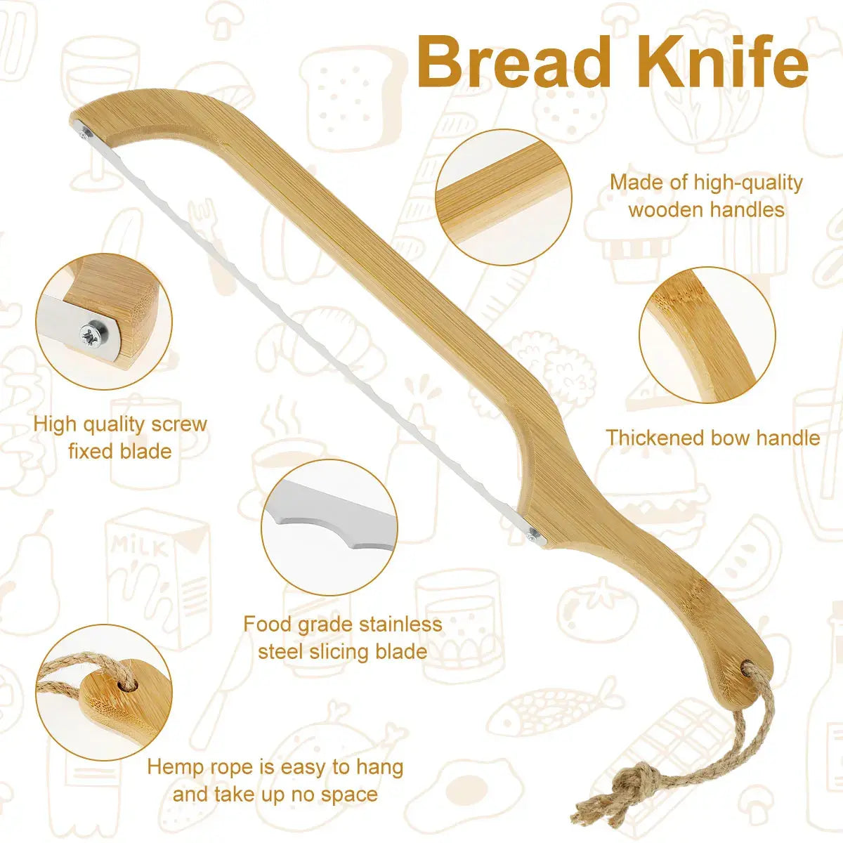 Premium Bread Slicing Knife Set