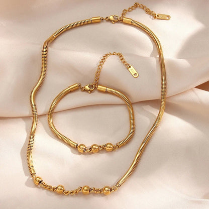 Statement Link Beaded Jewelry Set