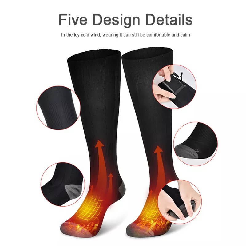 Thermal Insulated Rechargeable Ski Socks for Men Women