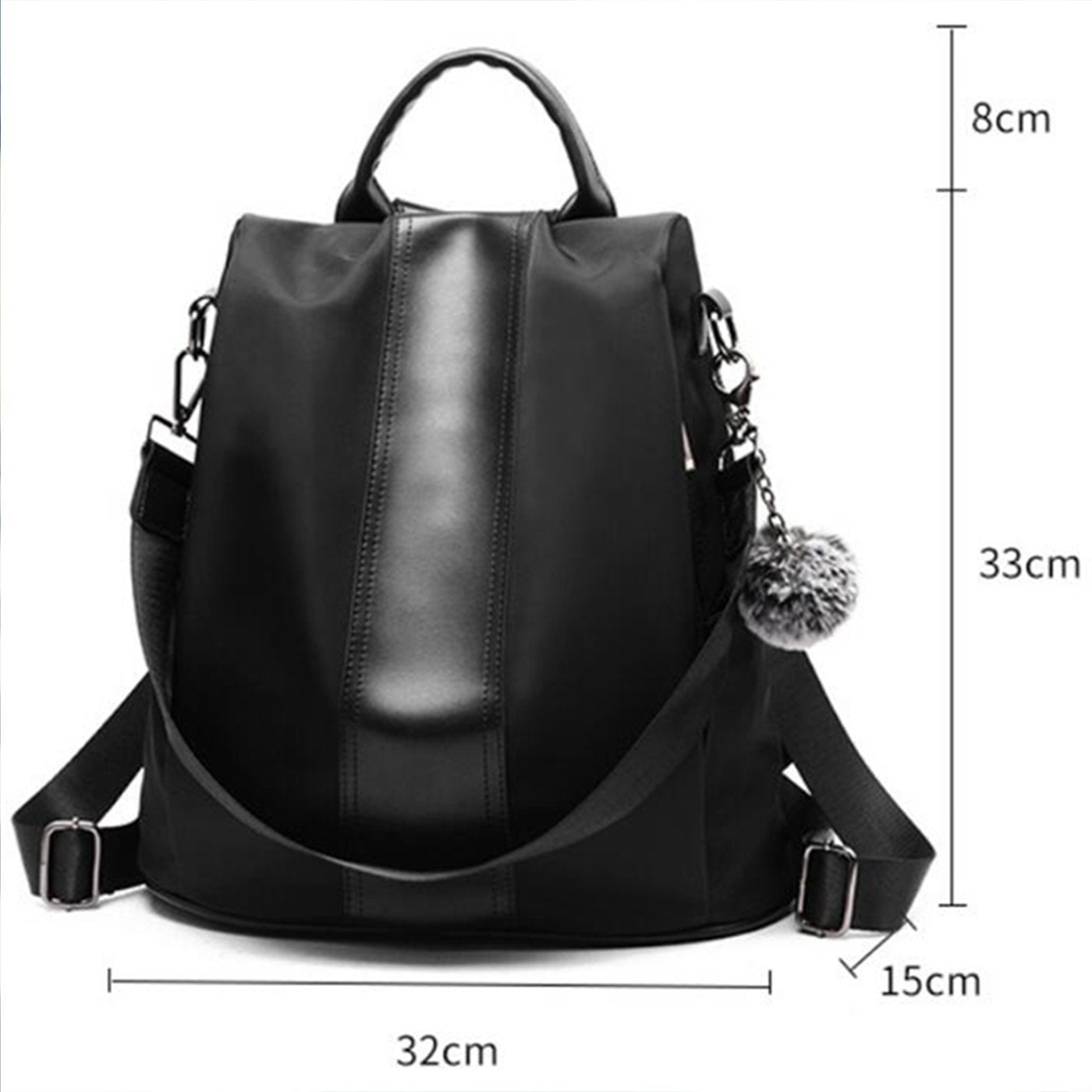 Secure Ladies Leather Travel Backpack