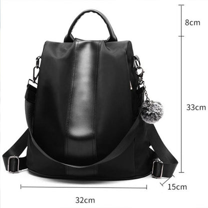 Secure Ladies Leather Travel Backpack