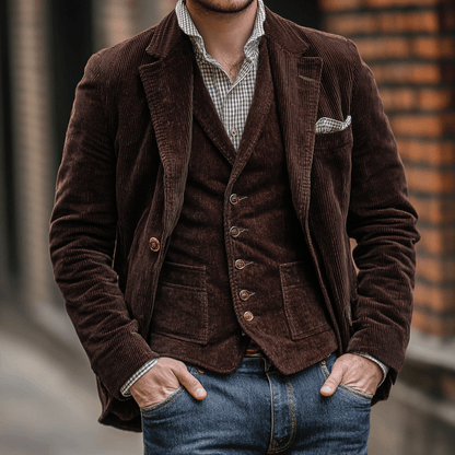 Timeless Navy 2-Piece Suit With Vest