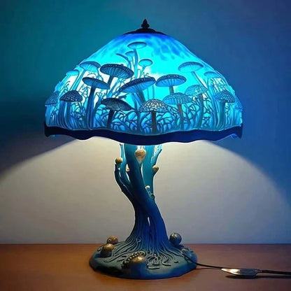 Vibrant Stained Glass Desk Lamp – Beautiful Colorful Light