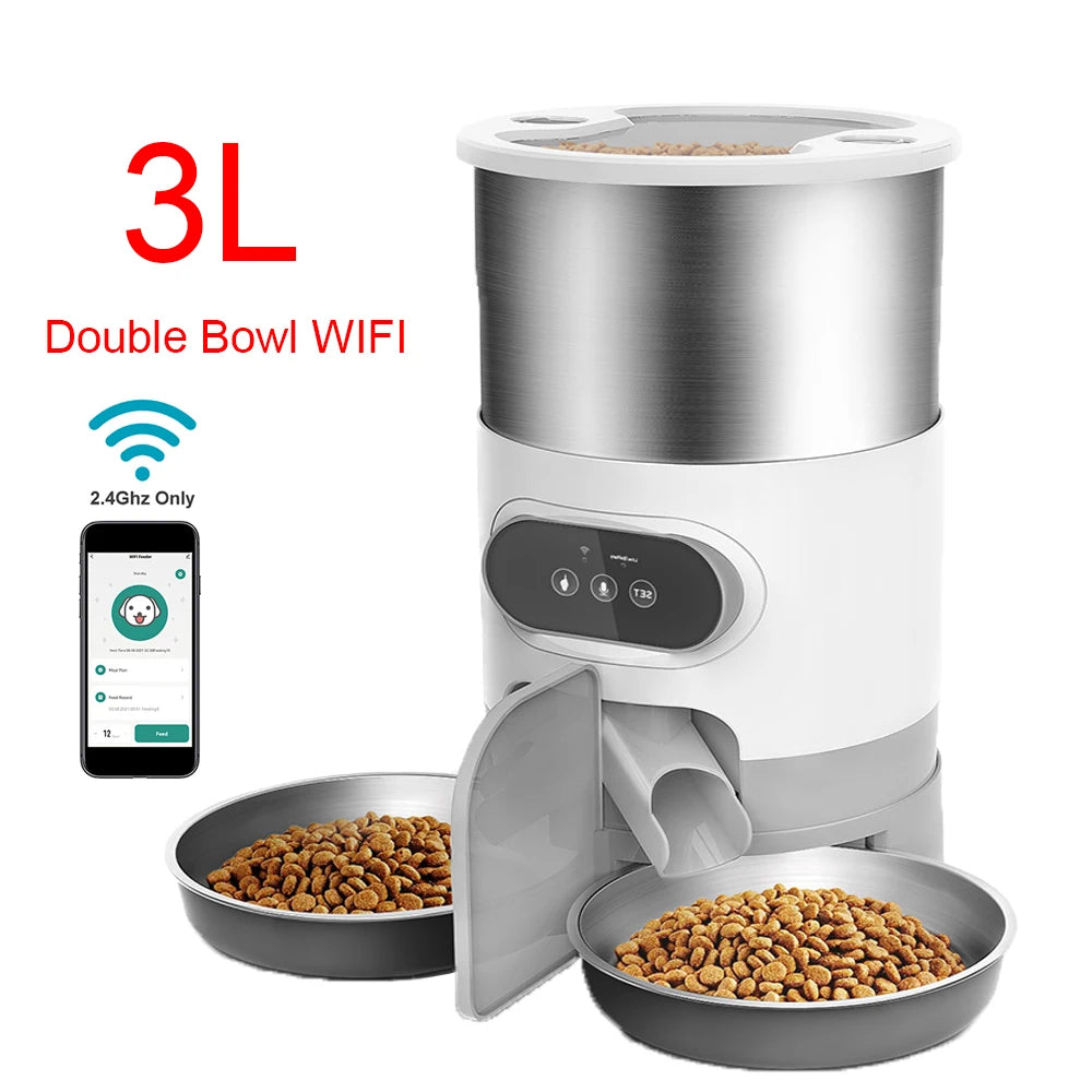Automatic 2 Port Pet Feeder Station
