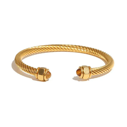 Sparkling Stone Statement Cuff Bracelet - Luxicro