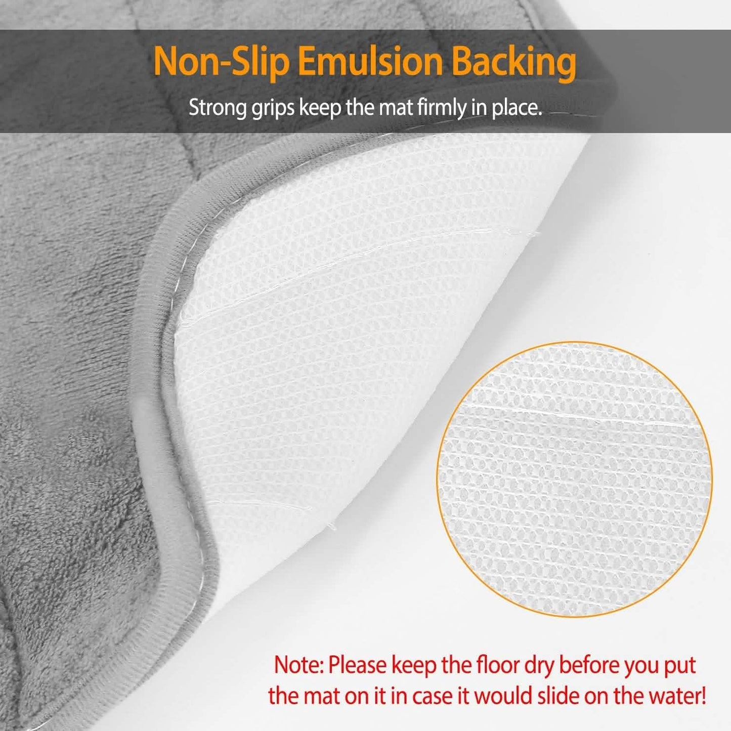 Soft Grip U-Shaped Bathroom Mat