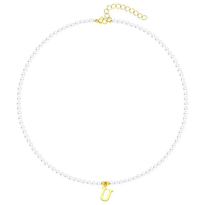 Elegant Personalized Pearl Name Necklace