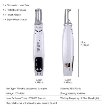 Effective Laser Skin Spot & Tattoo Removal Device