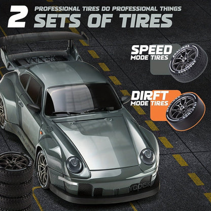 Fast 1:24 RC Drift Car with LED Lights 4 Wheel Drive