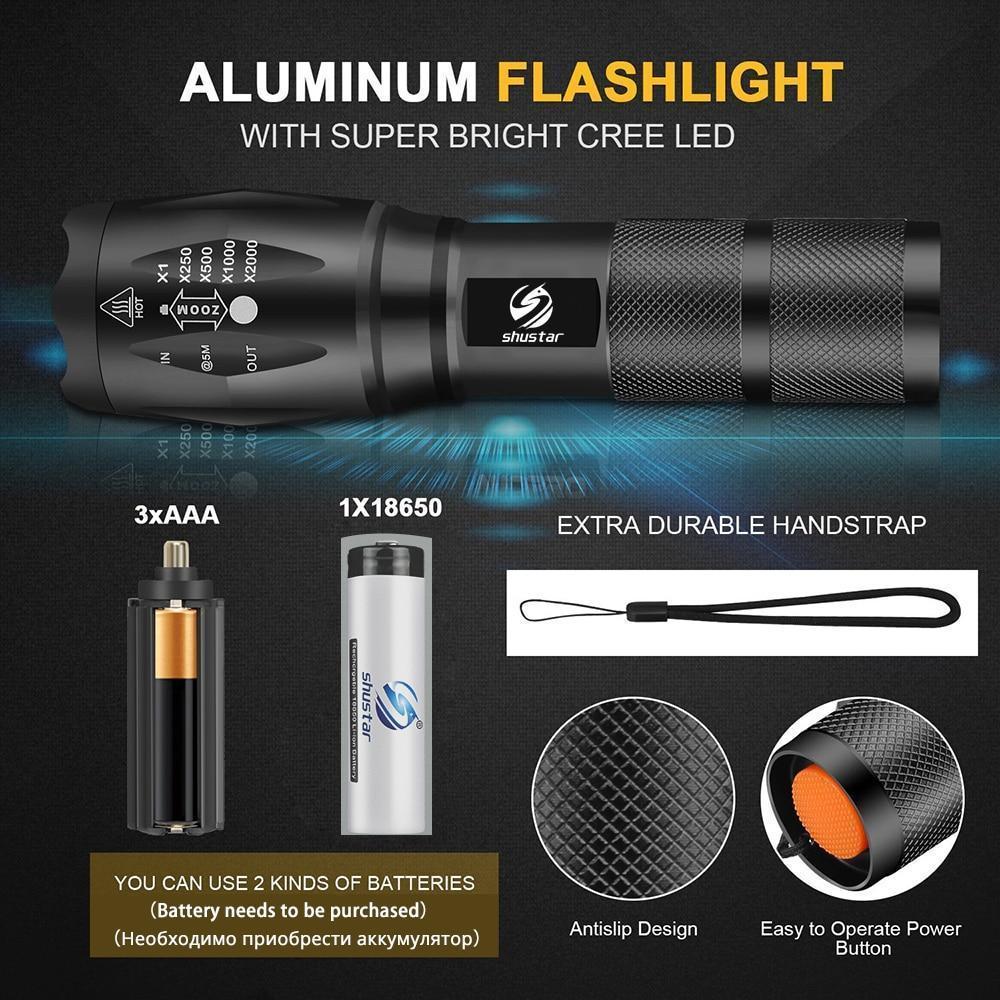 Bright High-Power LED Flashlight - Luxicro
