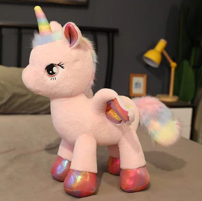 Bright Rainbow Plush Teddy Unicorn Toy