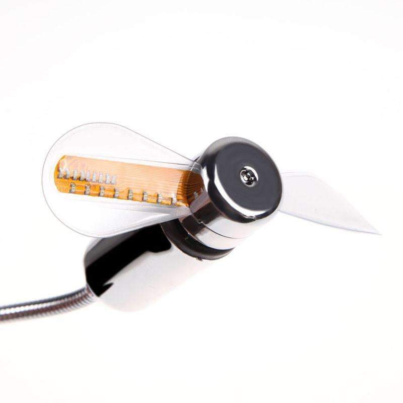 Compact LED Desk Fan Clock with USB
