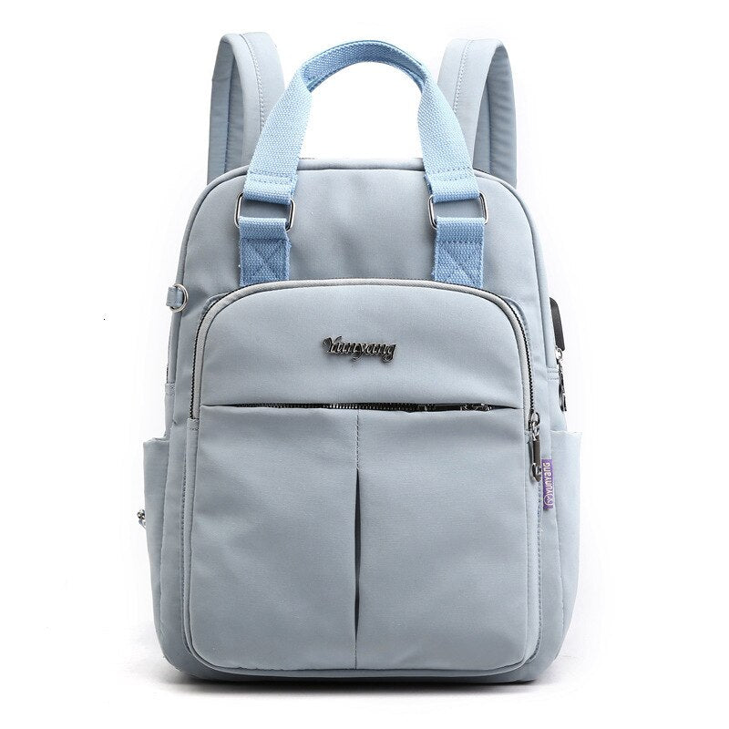 Secure Laptop Backpack with USB Charger and Multiple Pockets