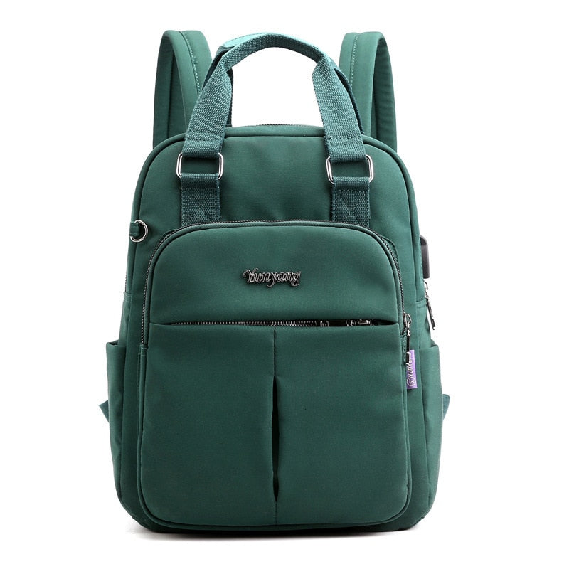 Secure Laptop Backpack with USB Charger and Multiple Pockets