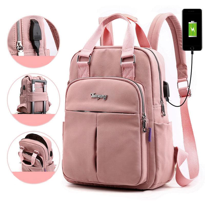 Secure Laptop Backpack with USB Charger and Multiple Pockets
