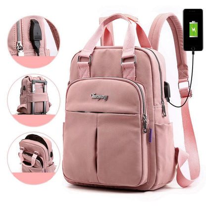 Secure Laptop Backpack with USB Charger and Multiple Pockets