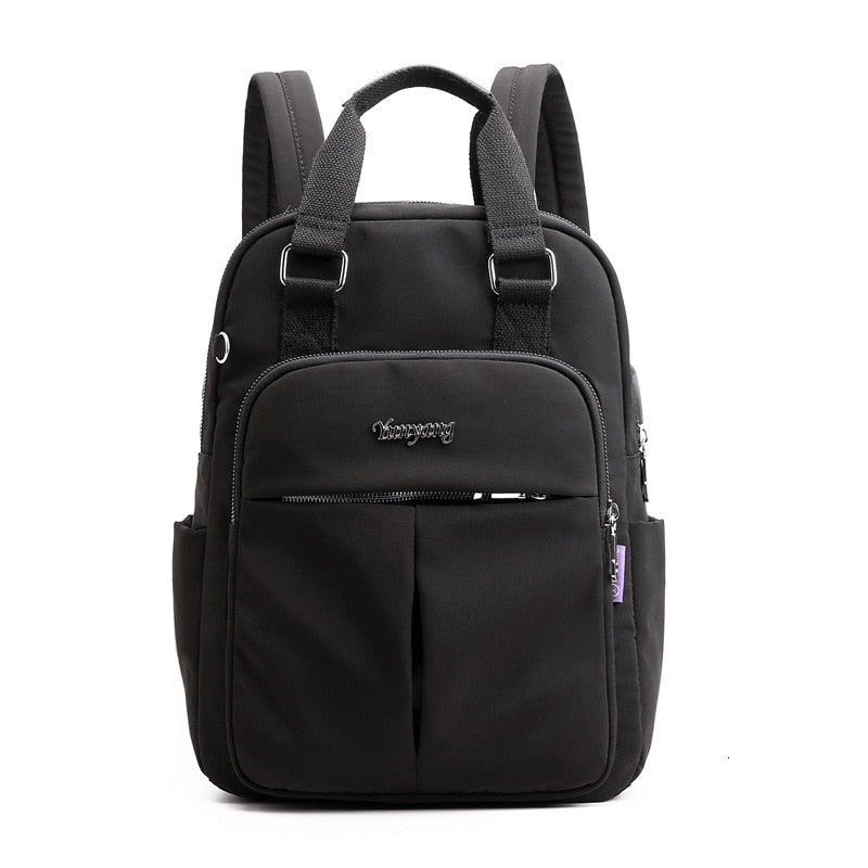 Secure Laptop Backpack with USB Charger and Multiple Pockets