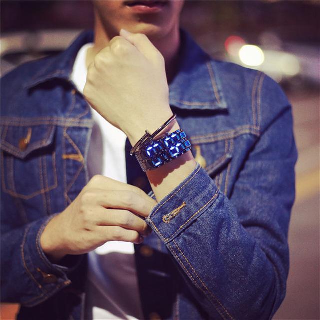 Trendy LED Digital Wristwatch for Men Women - Luxicro