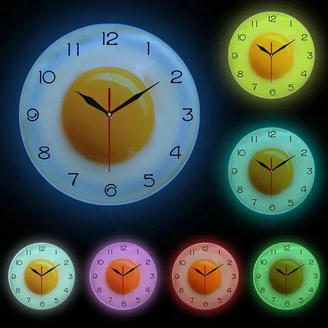 Delicious Breakfast Silent Kitchen Wall Clock