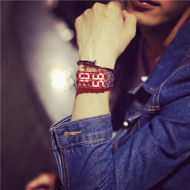 Trendy LED Digital Wristwatch for Men Women
