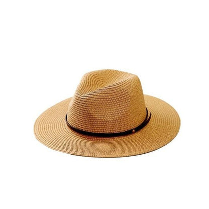 Women's Large Brimmed Straw Beach Hat - Luxicro